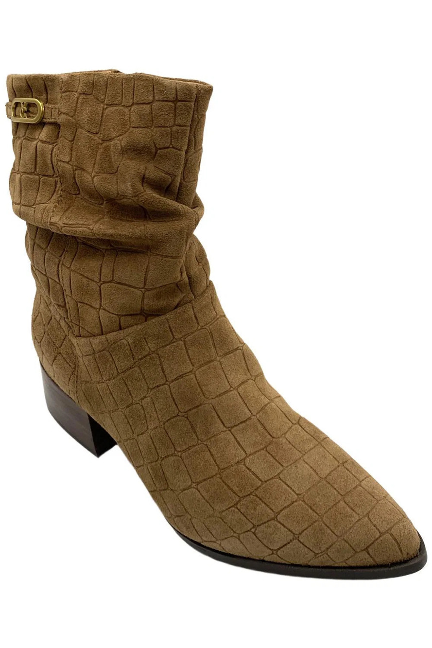 Vince Camuto Women's WaterRepellent Suede MidShaft Boots Orsina Fawn - Wide